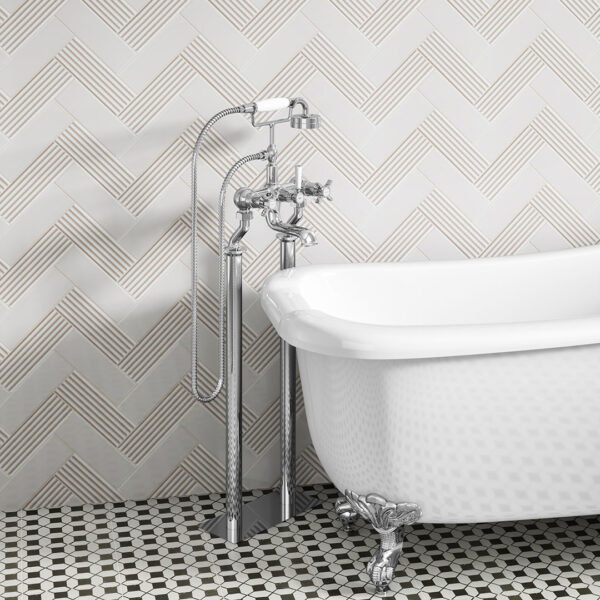 Farnham Bath Shower Mixer – Crosshead - Image 3