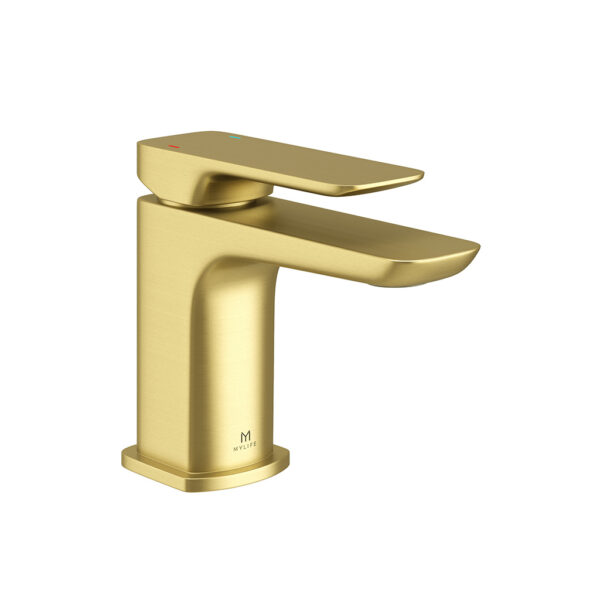 Pure Brushed Brass Mini Basin Mono