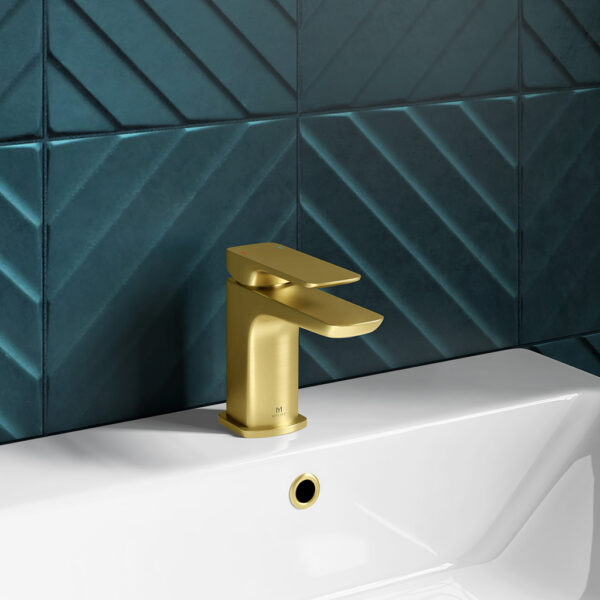 Pure Brushed Brass Mini Basin Mono - Image 2