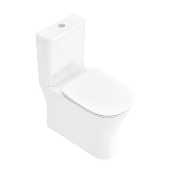 Preston Fully Enclosed Toilet Pan, Cistern & Slim Soft Close Seat - Image 4