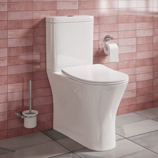 Preston Fully Enclosed Toilet Pan, Cistern & Slim Soft Close Seat - Image 5